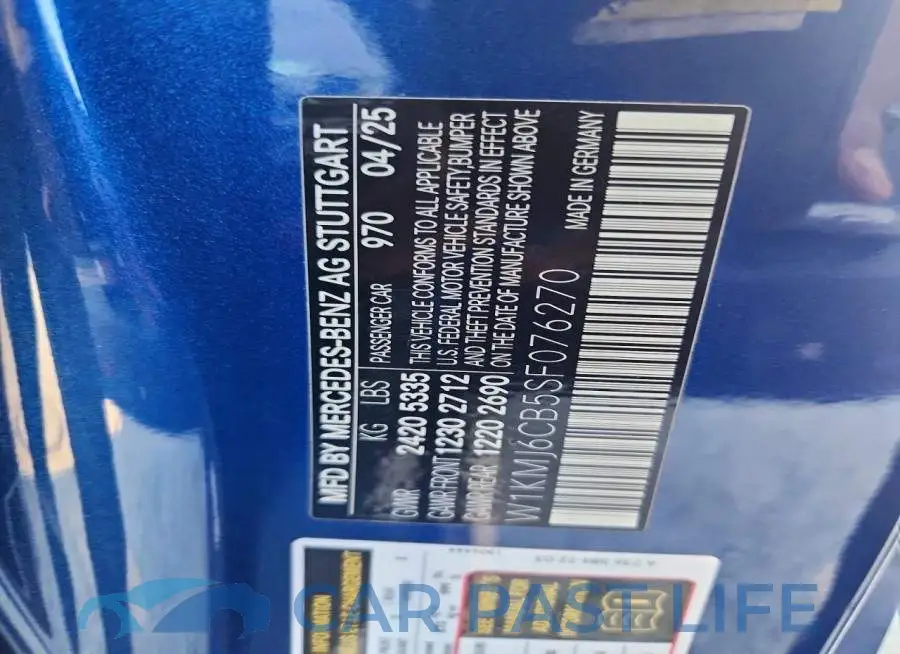 W1KMJ6CB5SF076270# 12