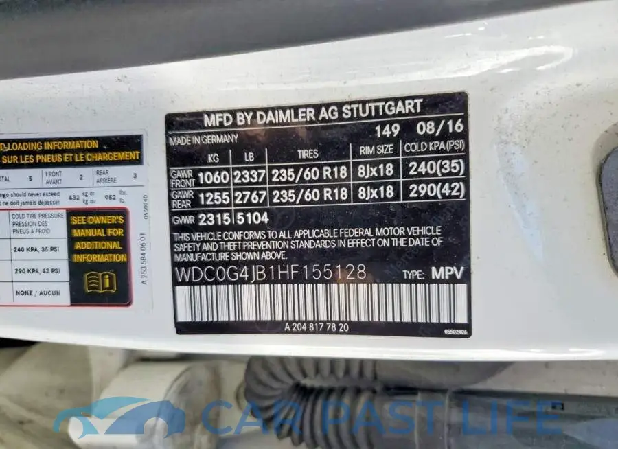 WDC0G4JB1HF155128# 13