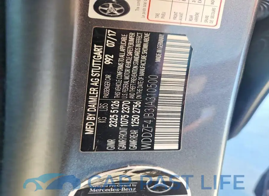 WDDZF4JB3JA310500# 12