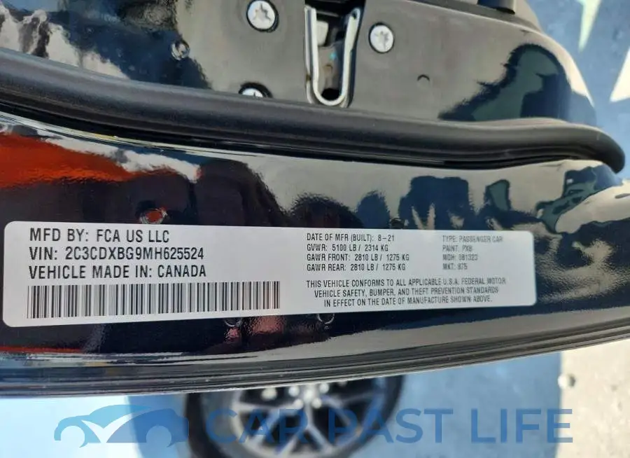 2C3CDXBG9MH625524# 12