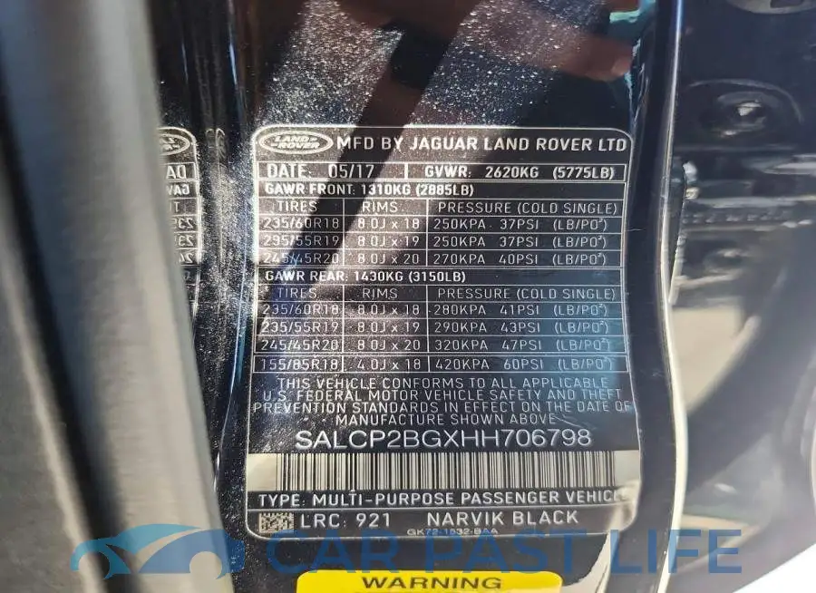 SALCP2BGXHH706798# 12