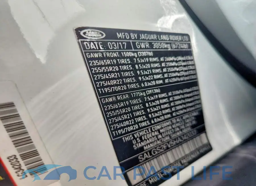 SALGS2FV5HA342033# 13