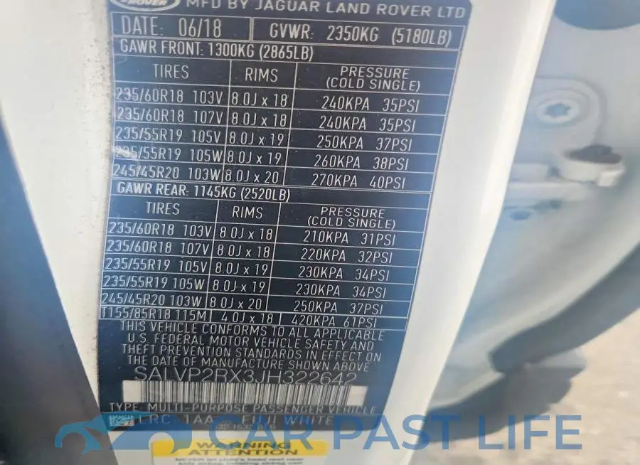 SALVP2RX3JH322642# 13