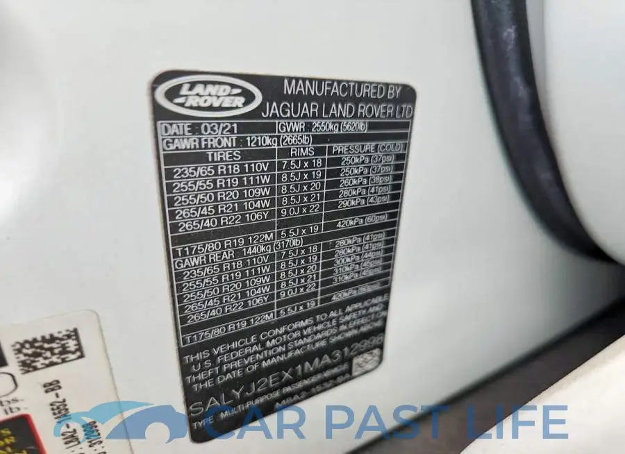 SALYJ2EX1MA312998# 14