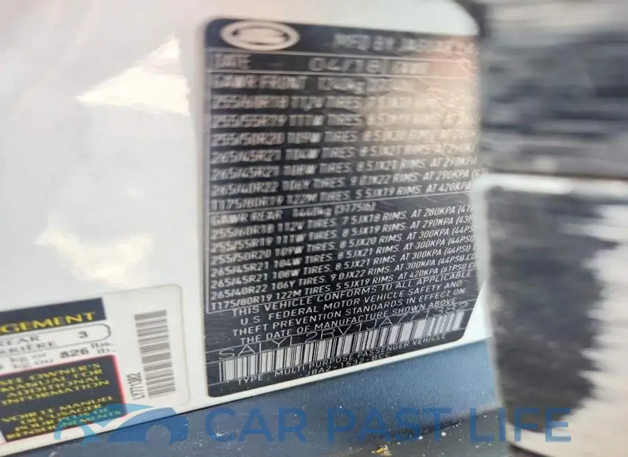 SALYL2RV1JA771382# 14