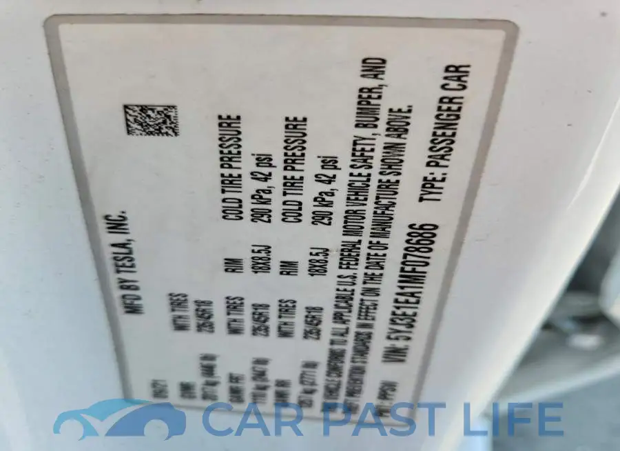 5YJ3E1EA1MF078686# 12