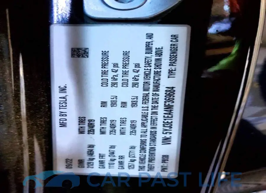 5YJ3E1EA4NF369684# 12