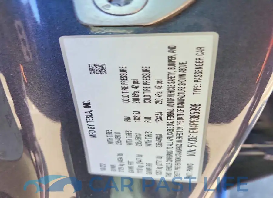 5YJ3E1EA4PF385998# 12