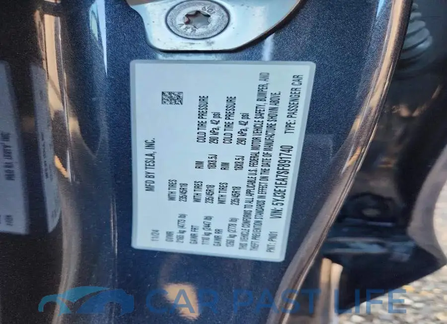 5YJ3E1EA7SF891740# 12