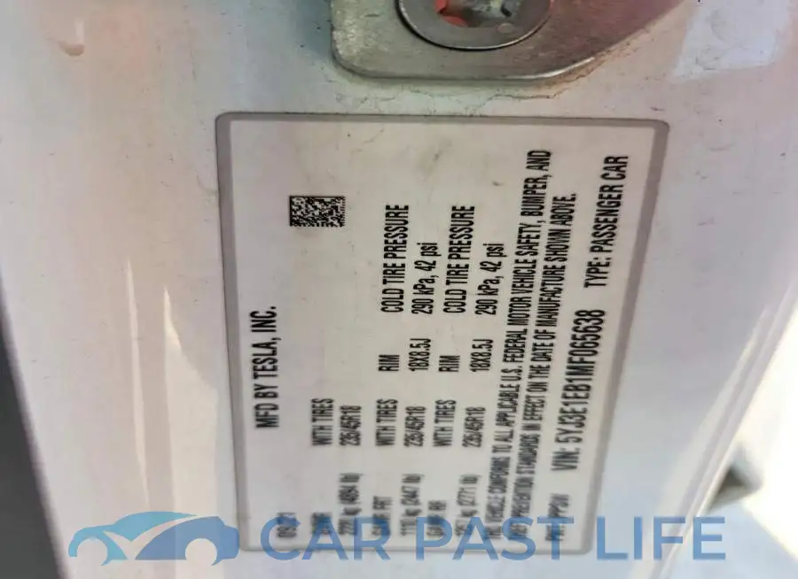 5YJ3E1EB1MF065638# 13