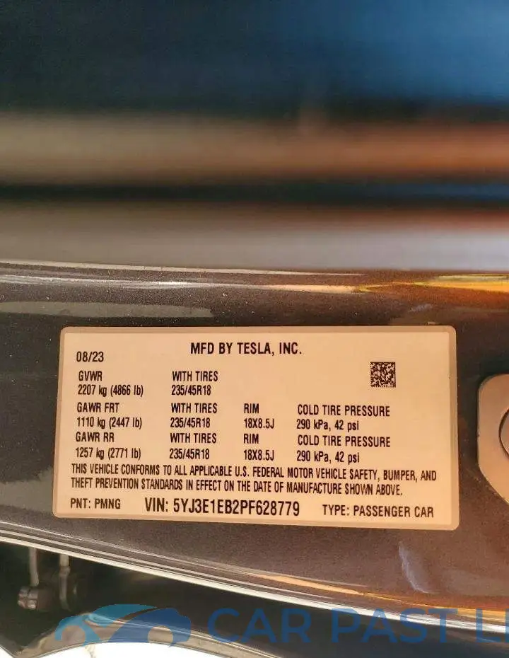 5YJ3E1EB2PF628779# 12