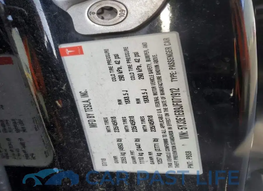 5YJ3E1EB9JF071912# 12