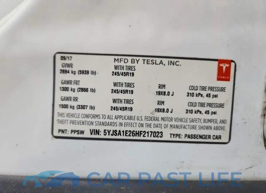 5YJSA1E26HF217023# 12