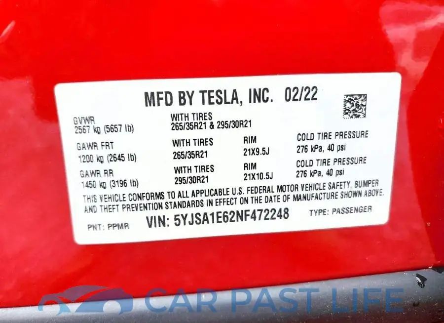 5YJSA1E62NF472248# 12