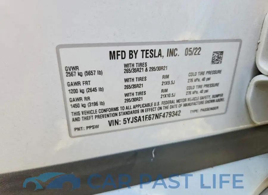 5YJSA1E67NF479342# 13