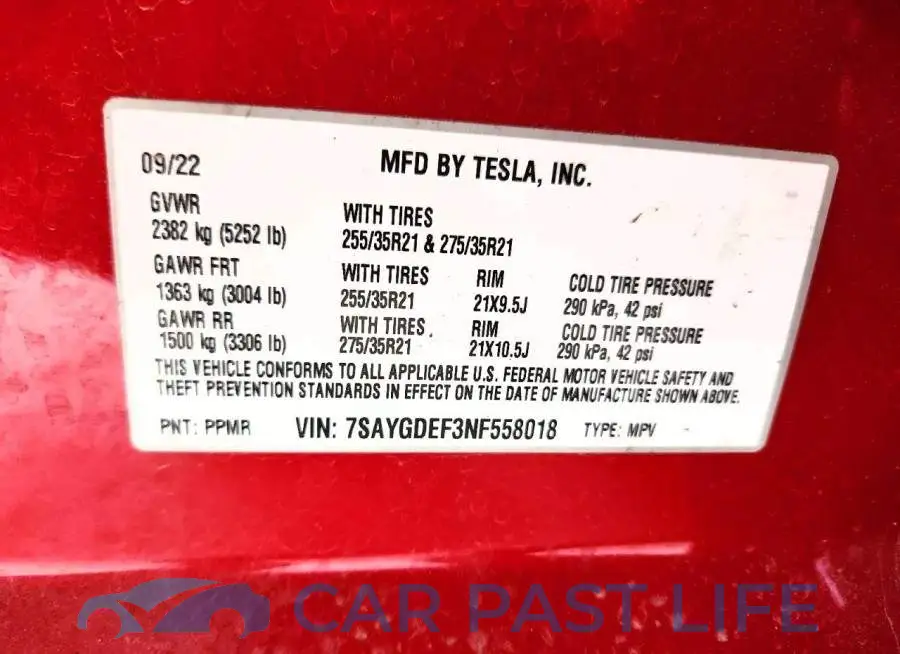 7SAYGDEF3NF558018# 12