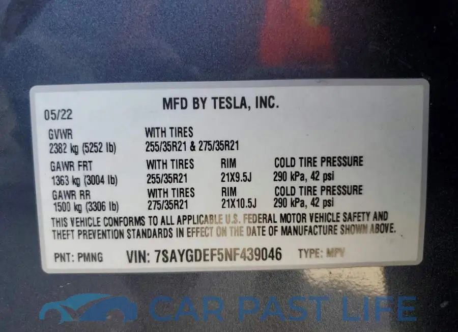 7SAYGDEF5NF439046# 14