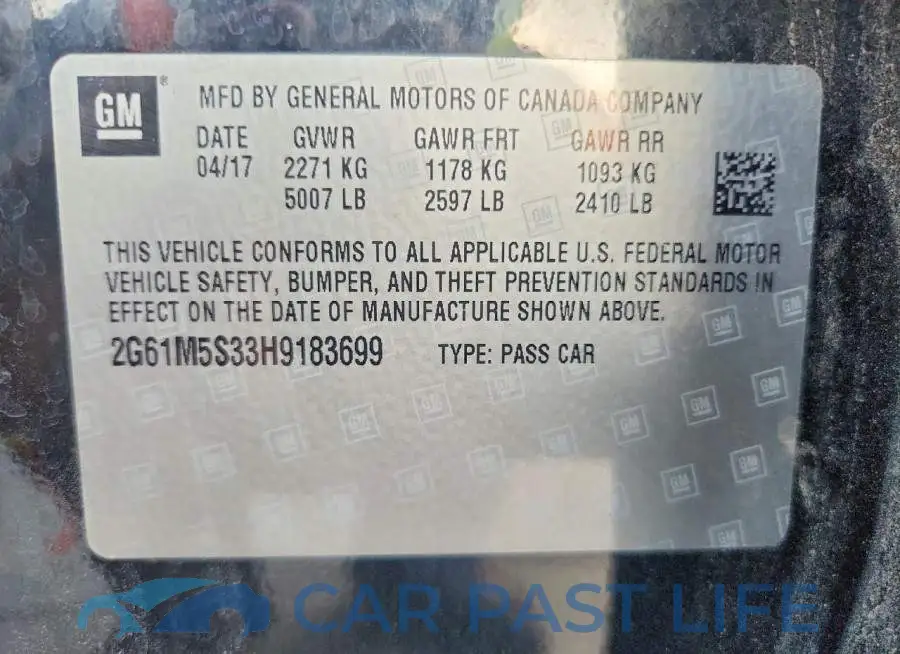 2G61M5S33H9183699# 12
