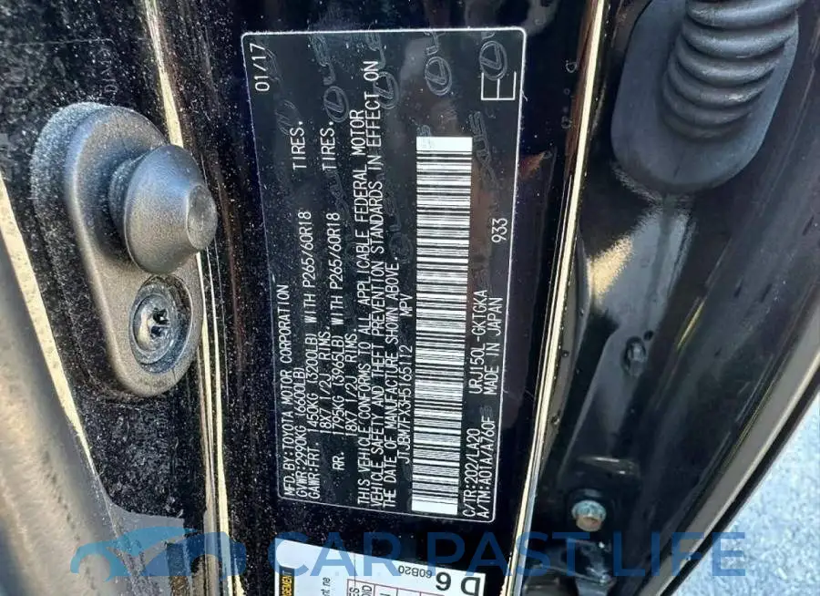 JTJBM7FX3H5165112# 10