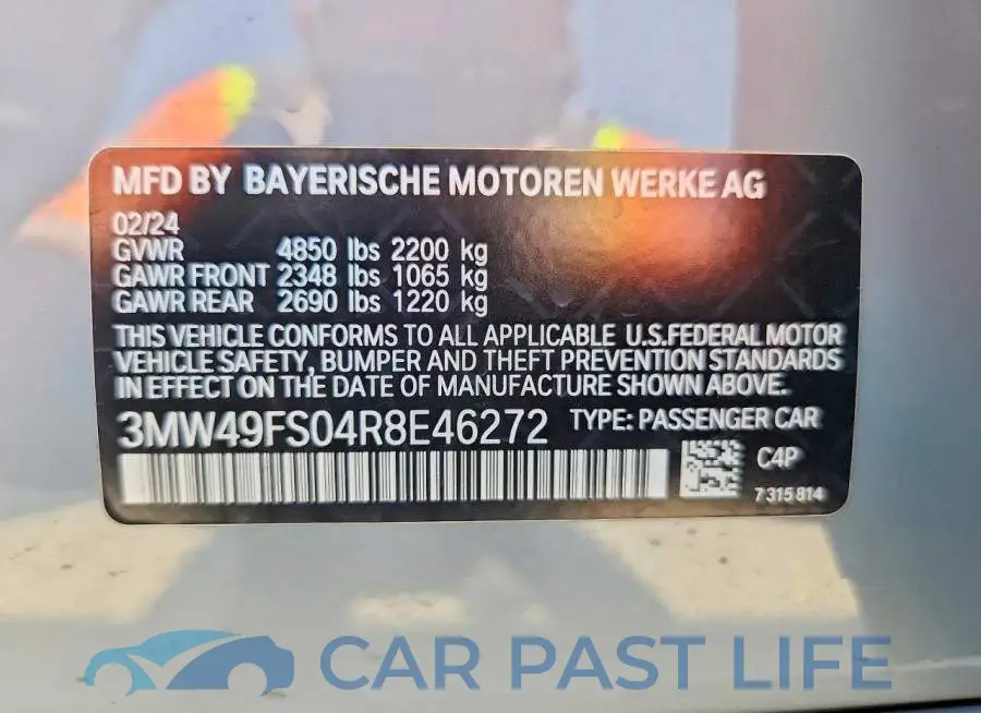 3MW49FS04R8E46272# 12