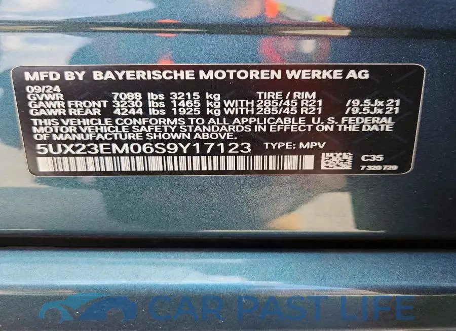 5UX23EM06S9Y17123# 14