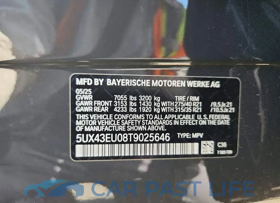 5UX43EU08T9025646# 13