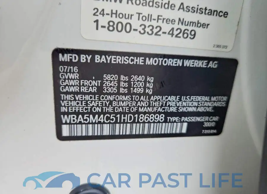 WBA5M4C51HD186898# 12