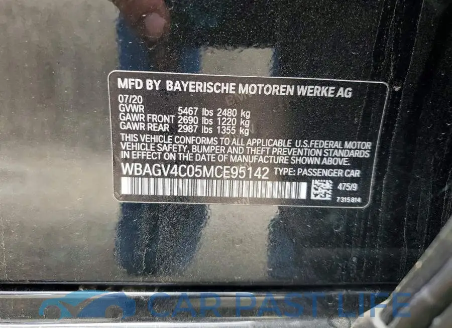 WBAGV4C05MCE95142# 12