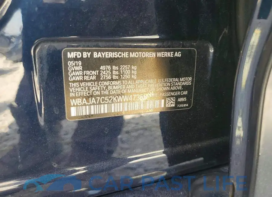 WBAJA7C52KWW47353# 12