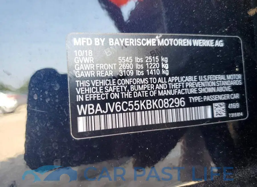 WBAJV6C55KBK08296# 12