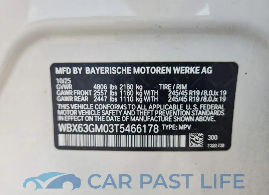 WBX63GM03T5466178# 13