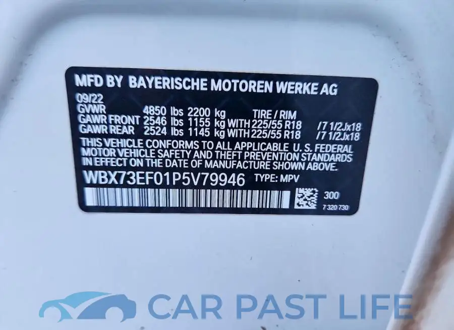 WBX73EF01P5V79946# 13