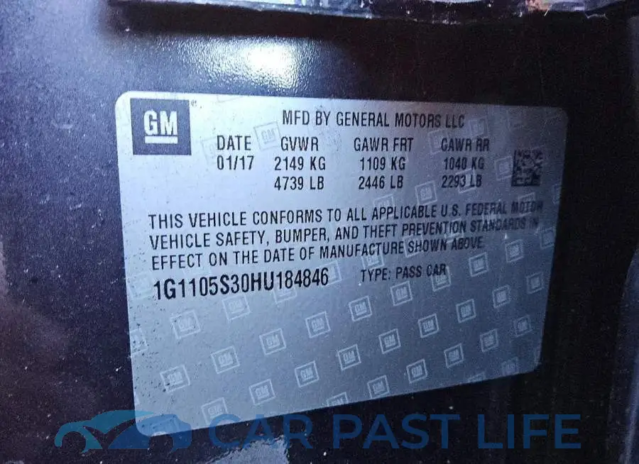1G1105S30HU184846# 12