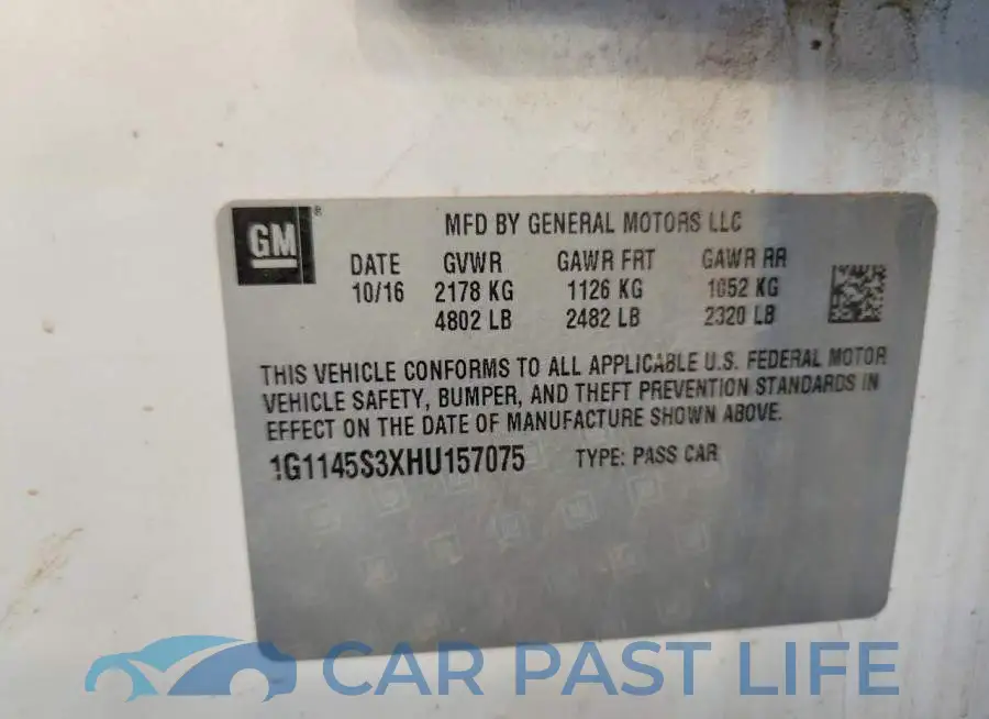 1G1145S3XHU157075# 12