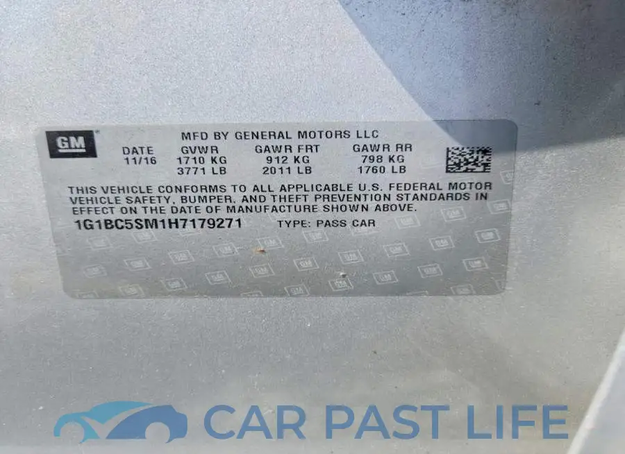 1G1BC5SM1H7179271# 12