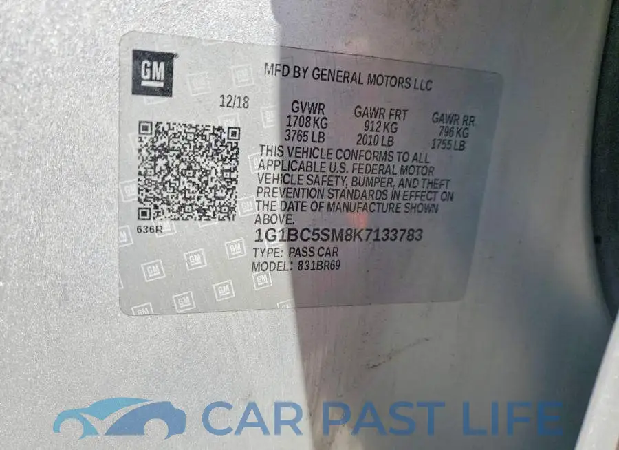 1G1BC5SM8K7133783# 12