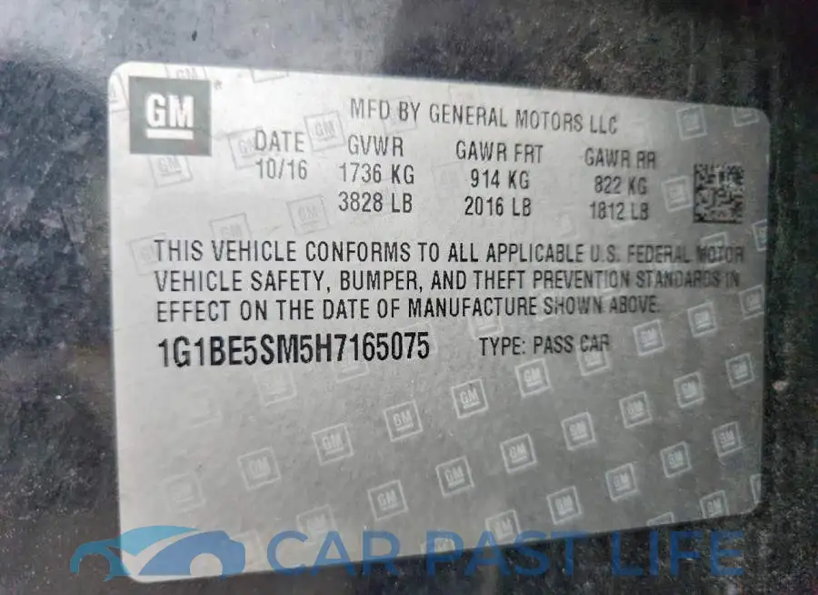 1G1BE5SM5H7165075# 12