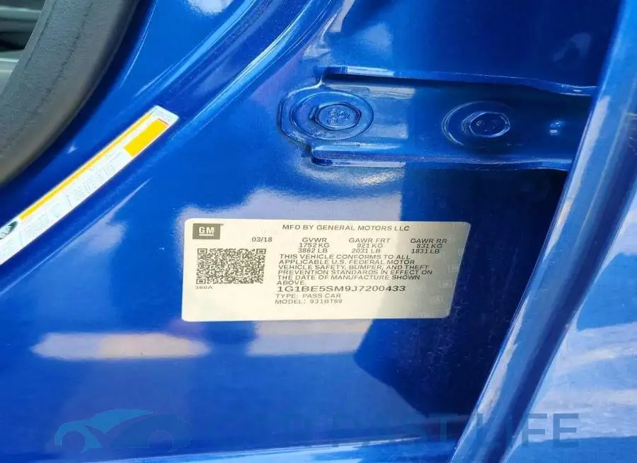 1G1BE5SM9J7200433# 12
