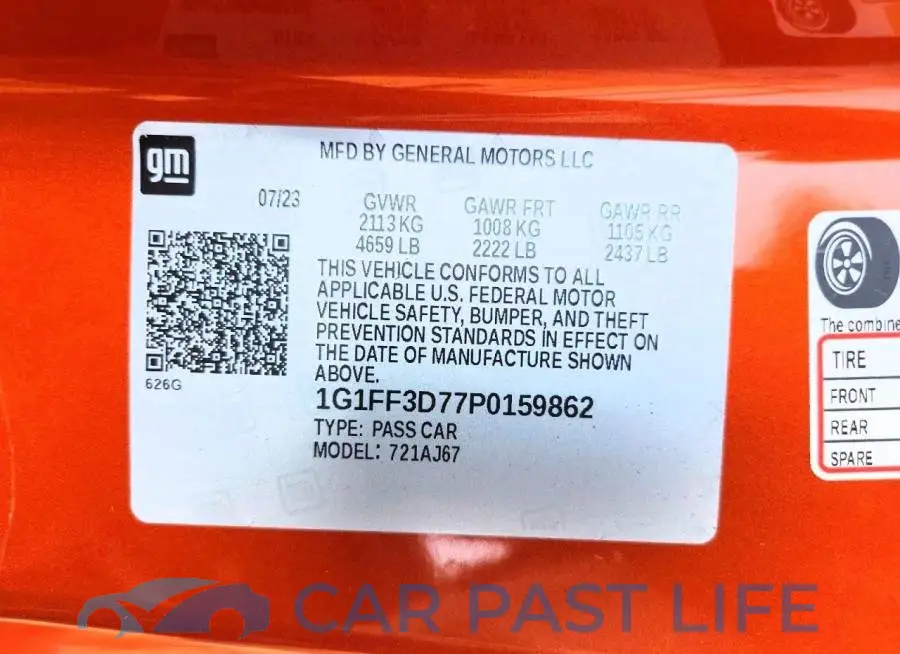 1G1FF3D77P0159862# 12