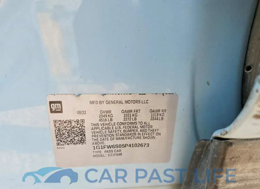 1G1FW6S05P4102673# 12