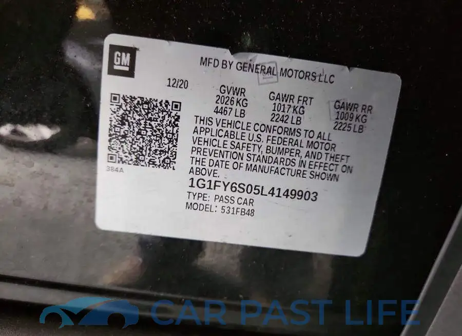 1G1FY6S05L4149903# 12