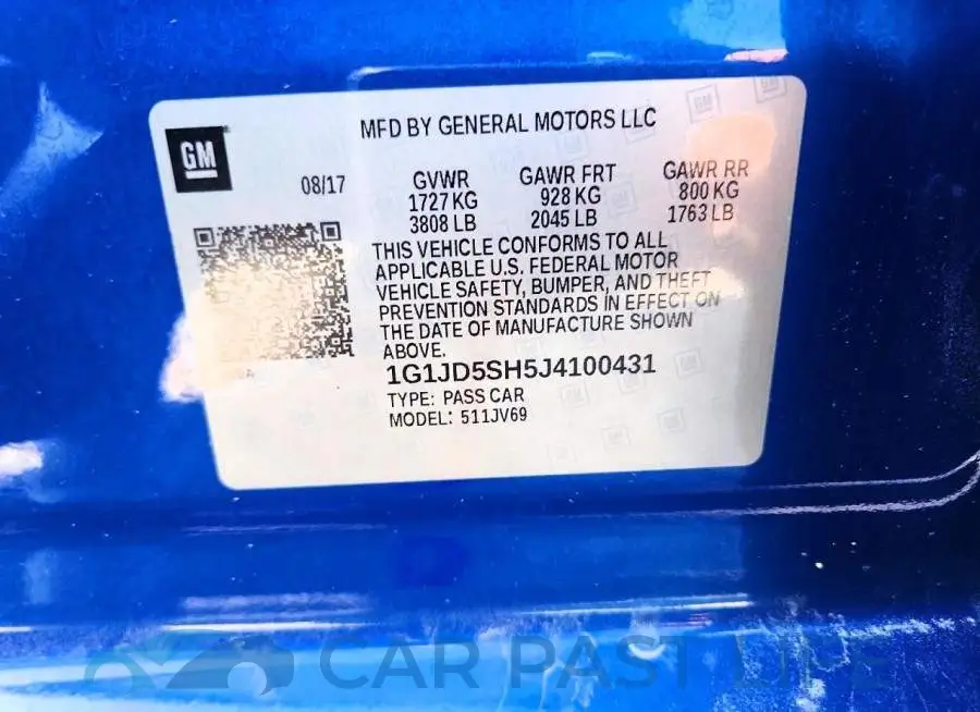 1G1JD5SH5J4100431# 12