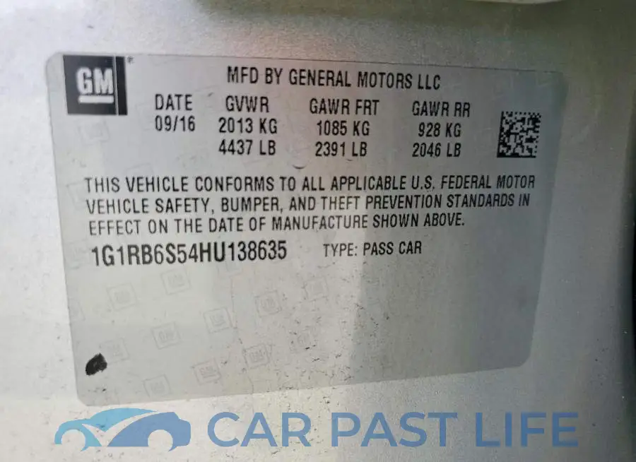 1G1RB6S54HU138635# 12