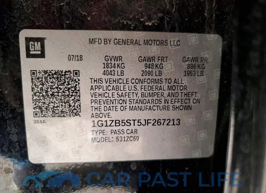 1G1ZB5ST5JF267213# 13