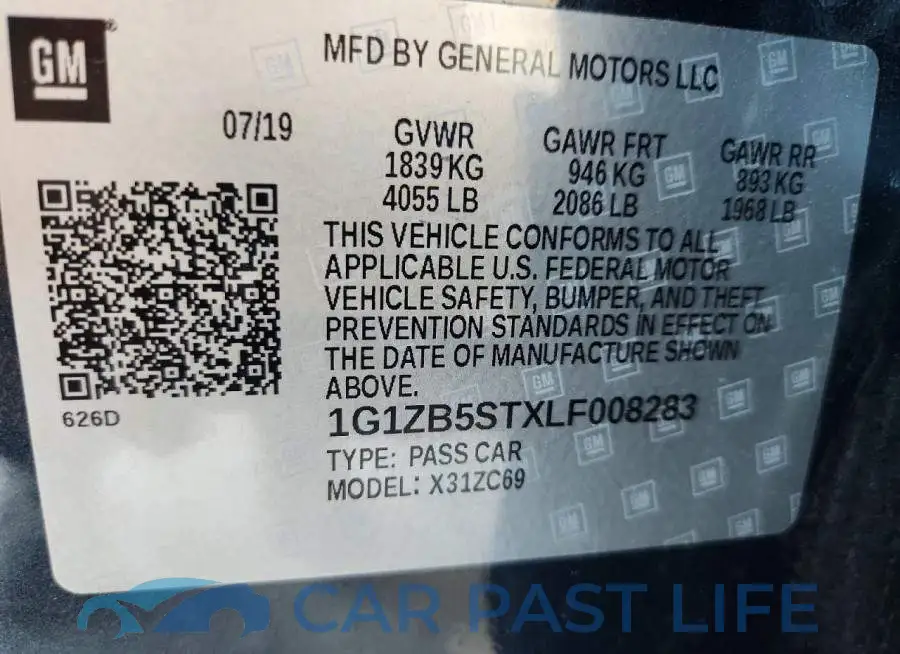 1G1ZB5STXLF008283# 12