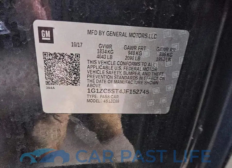 1G1ZC5ST4JF152745# 13