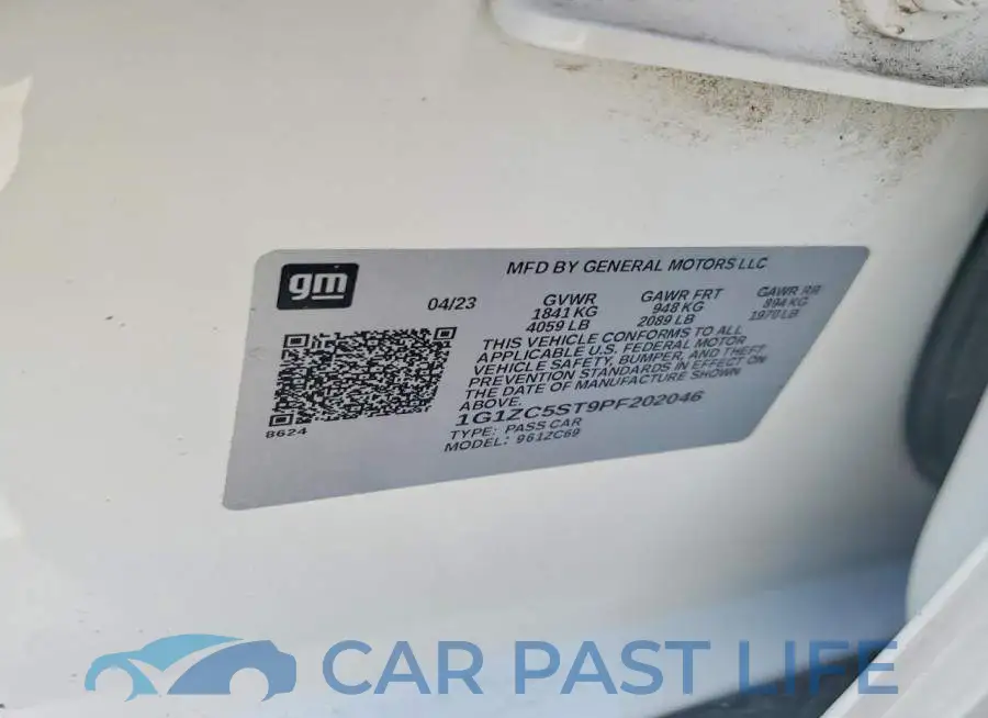 1G1ZC5ST9PF202046# 12