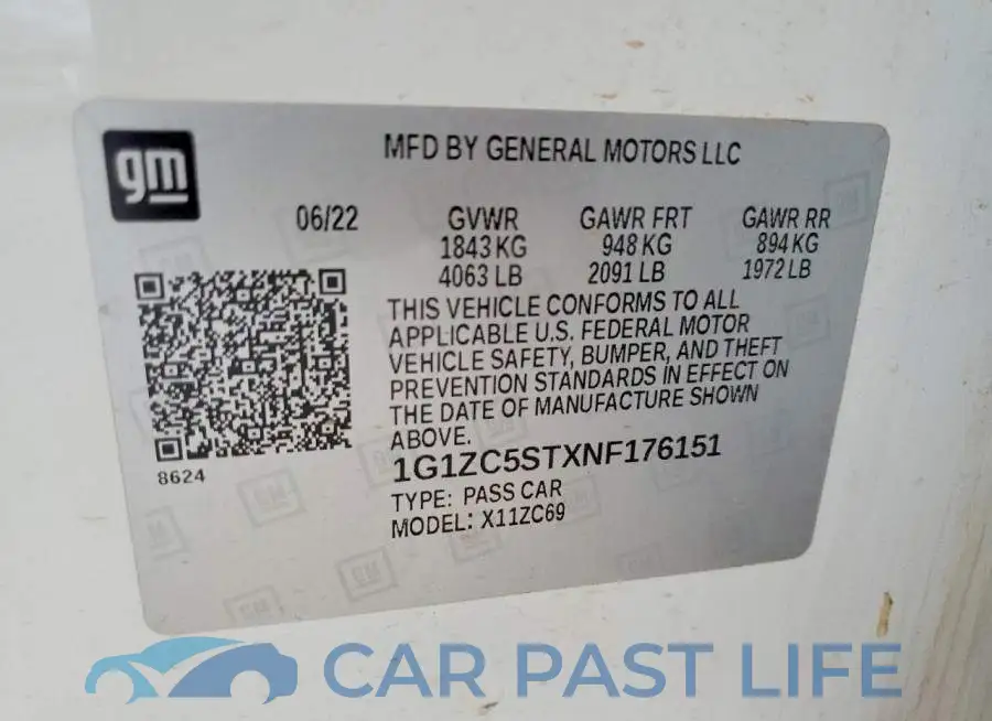 1G1ZC5STXNF176151# 12