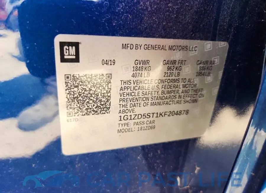 1G1ZD5ST1KF204878# 12