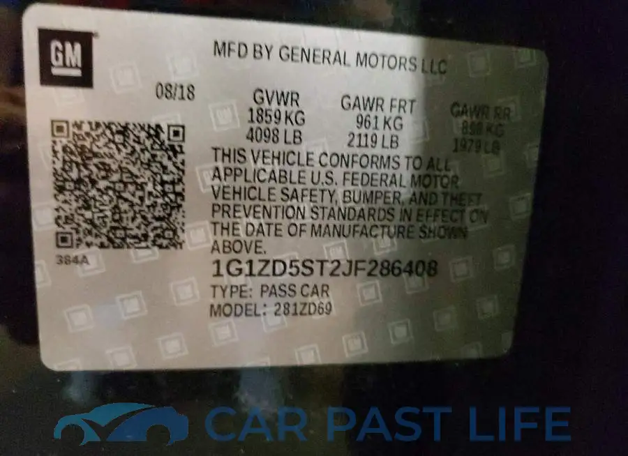 1G1ZD5ST2JF286408# 13